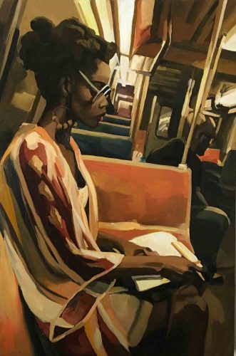 Woman on a Subway