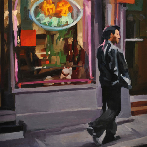 Chinatown Windows I, painting by Lisbeth Firmin