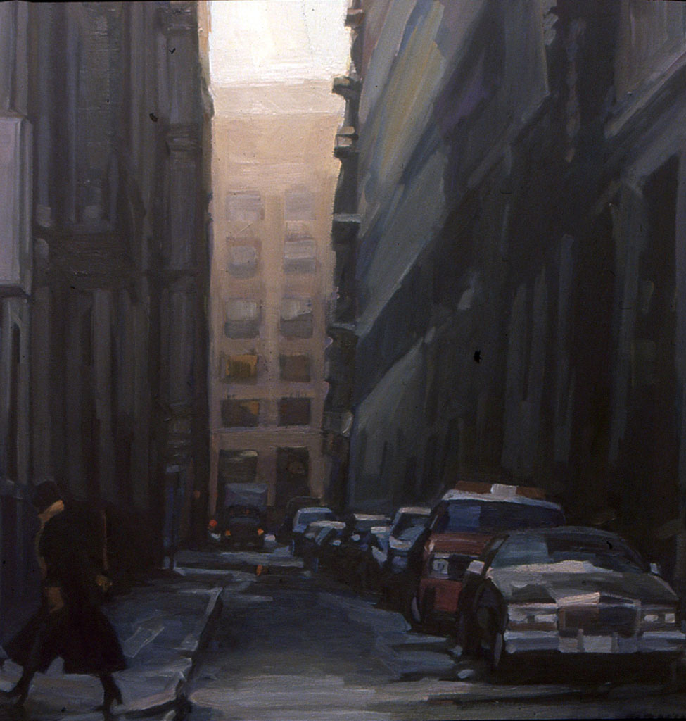 Courtland Alley, oil painting by Lisbeth Firmin