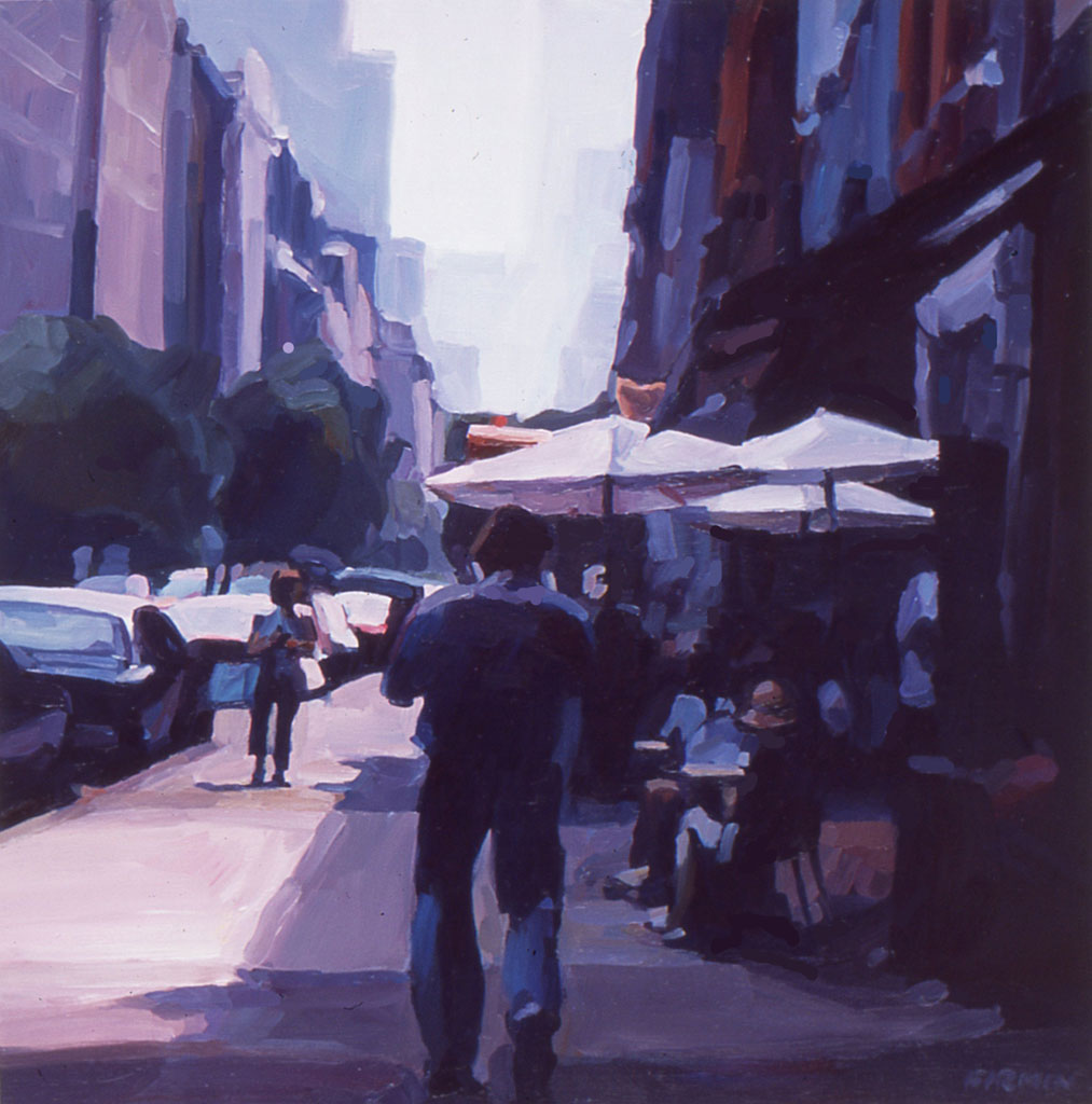 La Guardia Place, oil painting by Lisbeth Firmin
