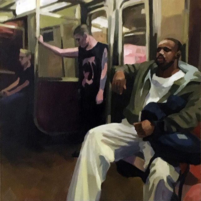 The D Train, painting by Lisbeth Firmin