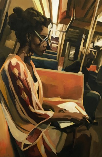 Woman on Subway